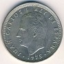 Peseta - 25 Pesetas - Spain - 1975 - Copper-Nickel - KM# 808 - 26,5 mm - Obv: Head left Rev: Crown above value - 0